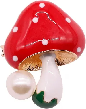 Mushroom Enamel Pins Brooch Custom Funny Plant Brooches Lapel Pin Cartoon Cute Badge Jewelry Gift for Kids Friends