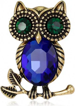 Natural Animal Brooch Owl Brooches Women Wedding Brooch Boutonniere Crystal Large Brooches