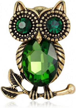 Natural Animal Brooch Owl Brooches Women Wedding Brooch Boutonniere Crystal Large Brooches