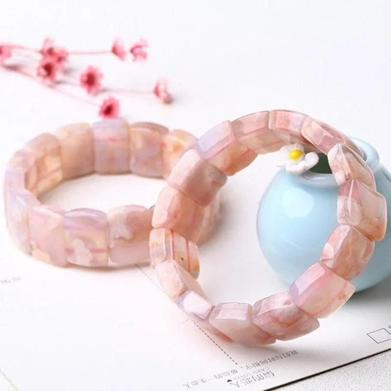 Natural Cherry Agate Chunk Bracelet