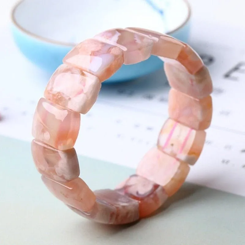 Natural Cherry Agate Chunk Bracelet