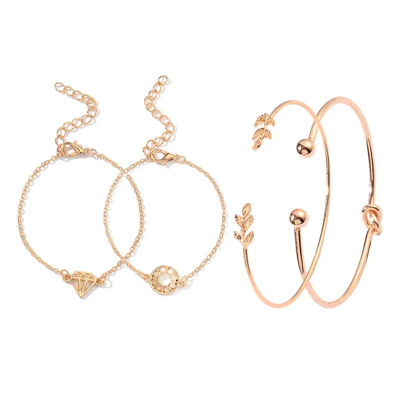 Natural Diamond Leaf Bracelet