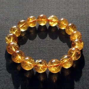 Natural Golden Citrine Beaded Bracelet