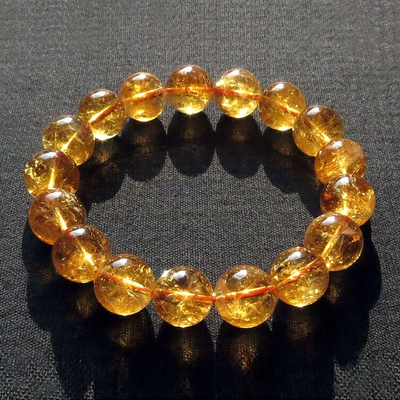 Natural Golden Citrine Beaded Bracelet