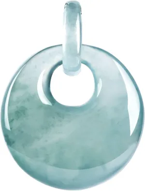 Natural Jadeite Necklace, Handmade Grade A Jade,Princess Jade Silver Necklace Pendant