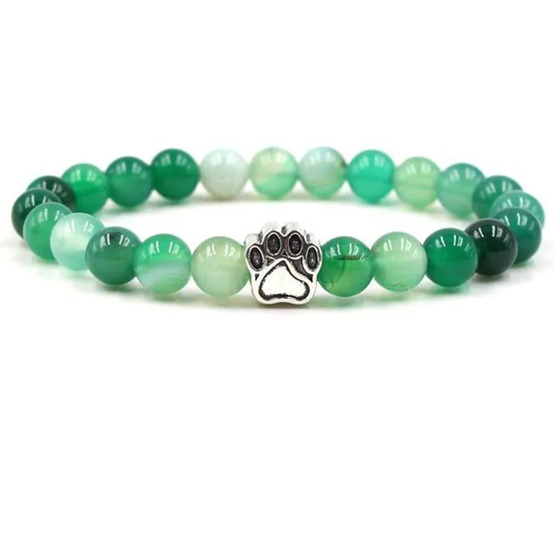 Natural Lava Stones Paw Bracelet