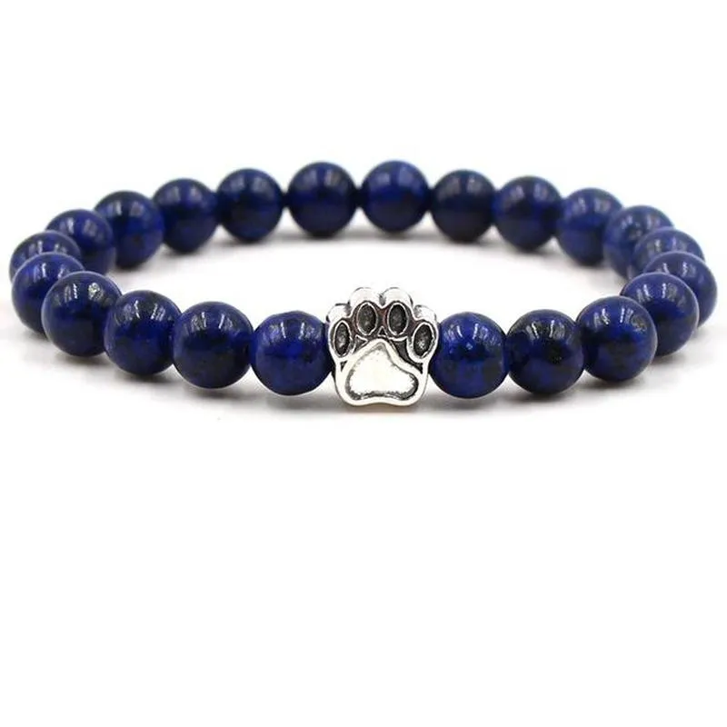 Natural Lava Stones Paw Bracelet