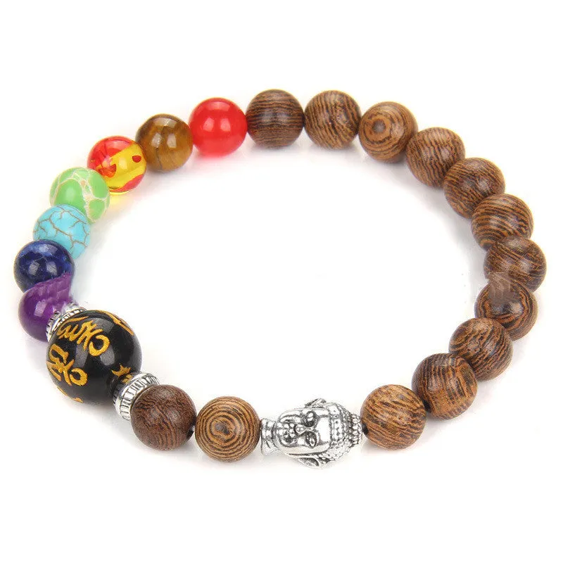 Natural Stone Seven Chakra Bracelet