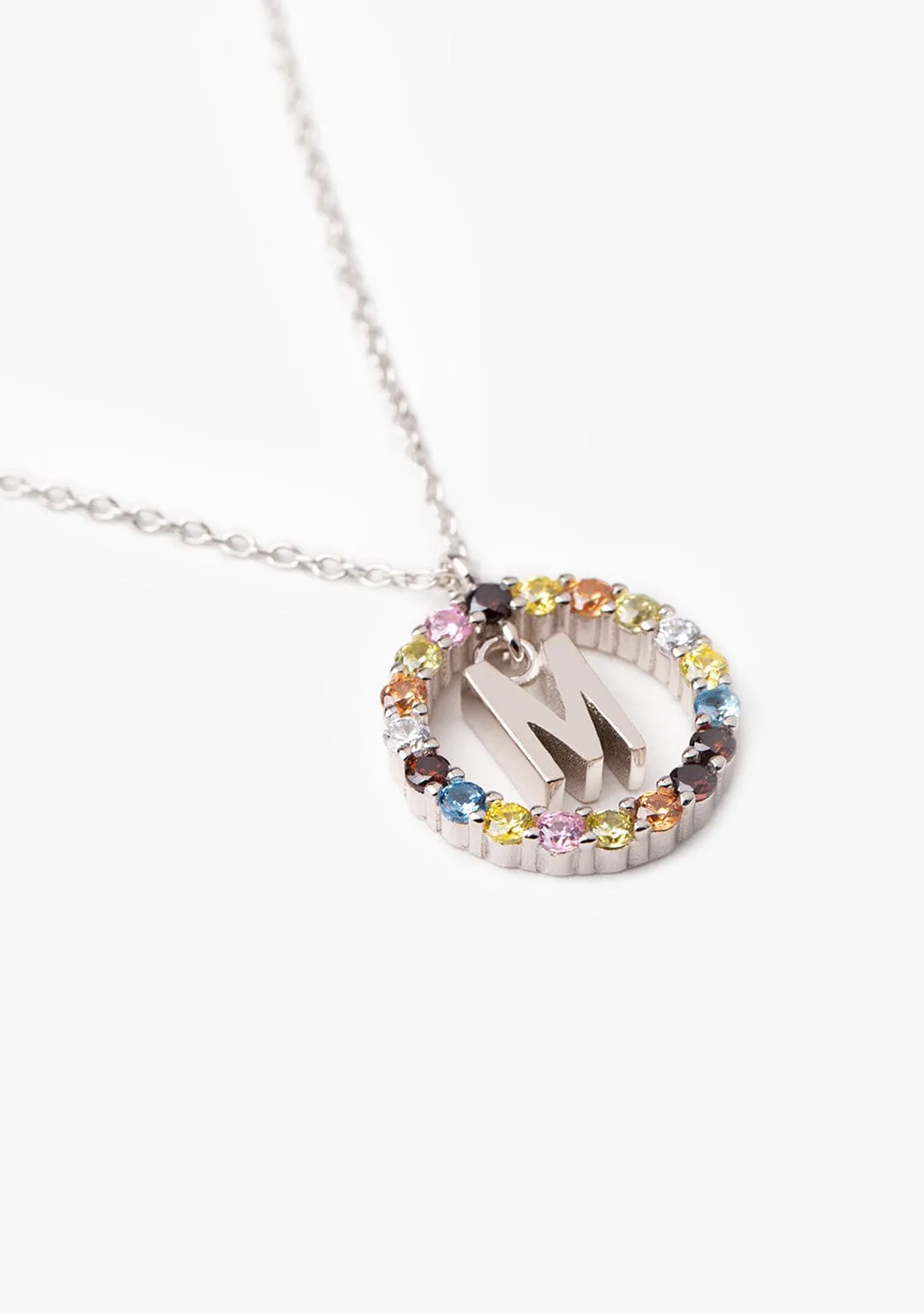 Necklace Iniziale Letter M Silver