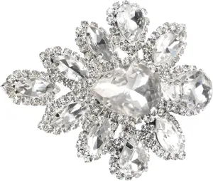 NOLITOY Stunning Rhinestone Corsage Brooch Metal Crystal Lapel Pin Versatile for Wedding Dress