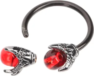 Nose Ring Stainless Steel Nose Hoop with Opal Inlay Women Nose Piercing Jewelry Unique Nose Ring Decor for Stylish Look