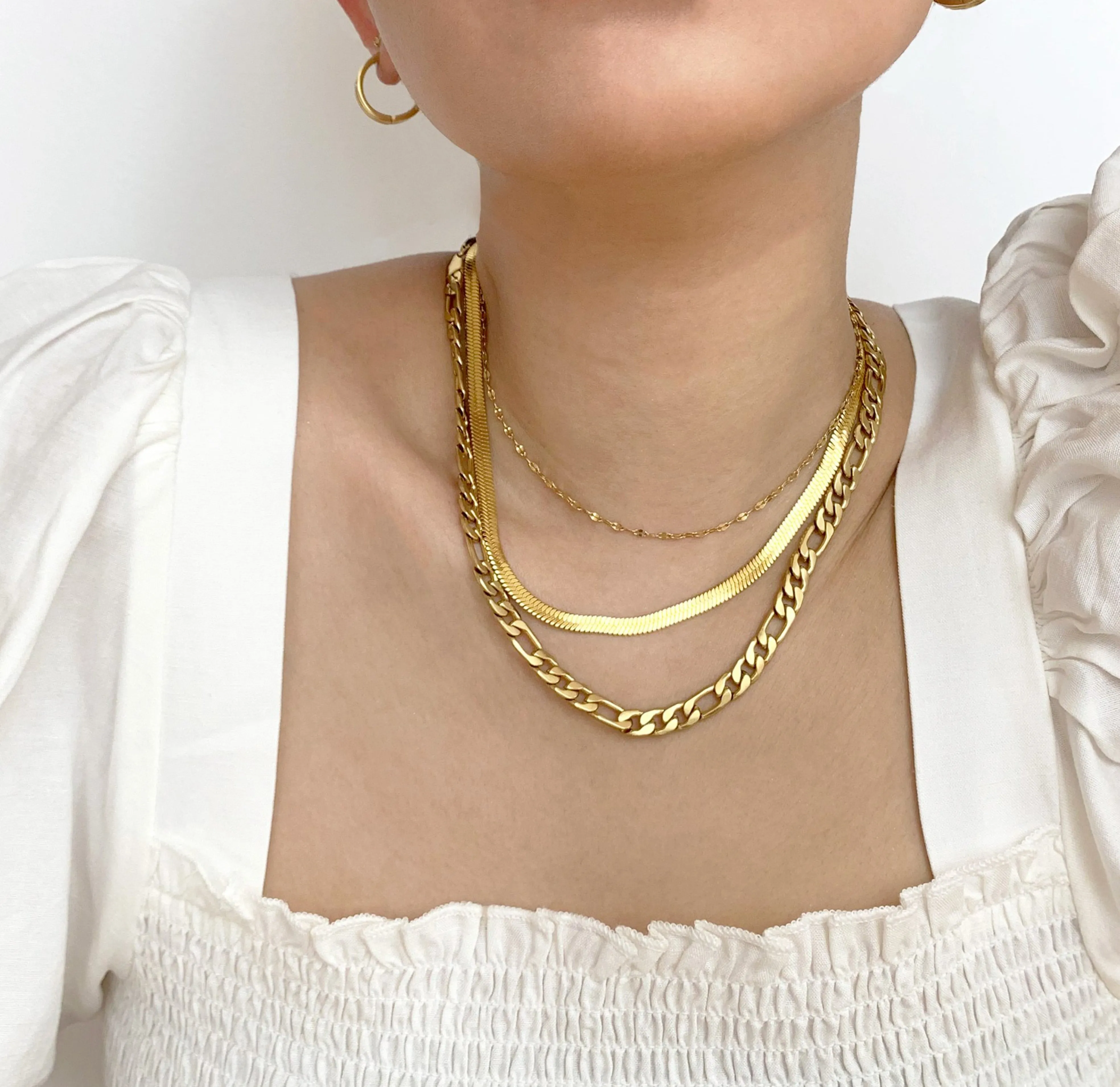 OLIVIA GOLD SNAKE CHAIN NECKLACE