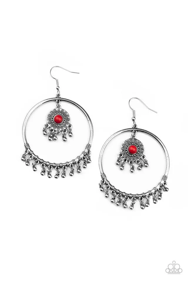 Paparazzi Earring ~ Sunny Equinox - Red