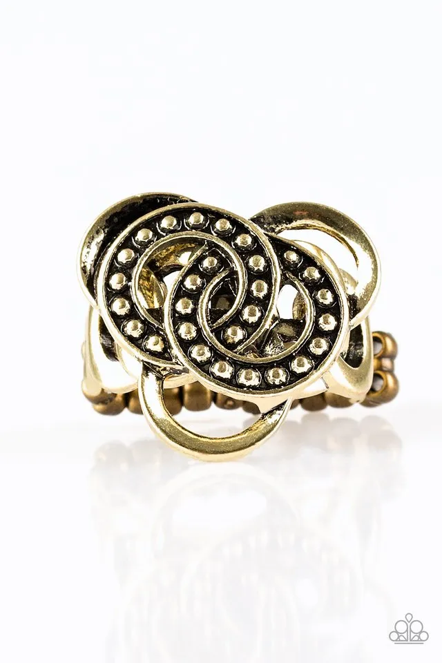 Paparazzi Ring ~ Dizzying Distraction - Brass