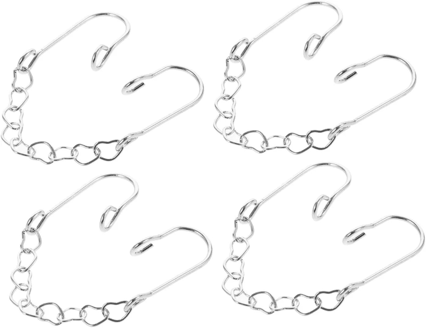 PartyKindom 4pcs Metal Nose Rings Heart Nose Decor Jewelry Non Piercing Design for Women Accessories Sturdy and Skin Friendly for Daily Wear
