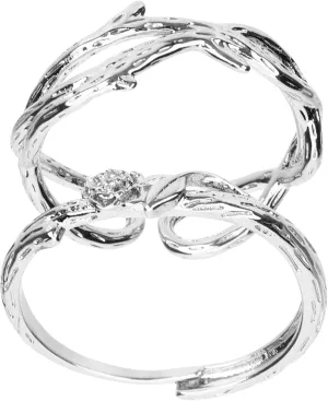 PartyKindom Valentine's Day Present Couples Ring Set Pair of Rose Flower Design Rings Perfect for Wedding Anniversary