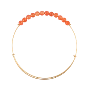 Peach Quartz Stone Bangle