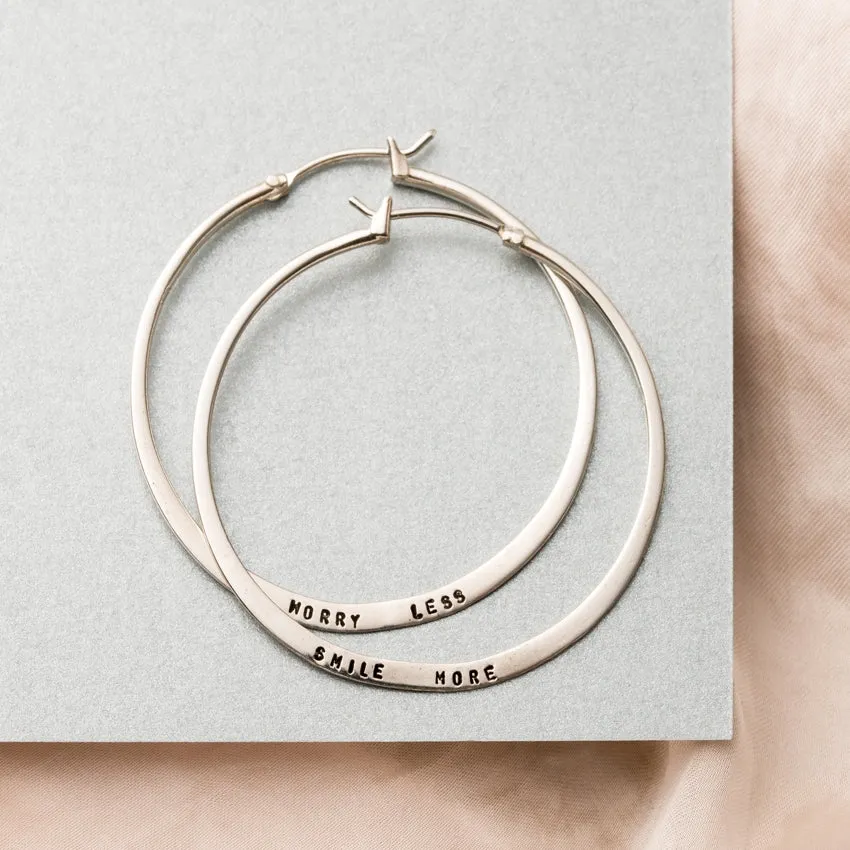 Personalised Large Verse Hoop Earrings