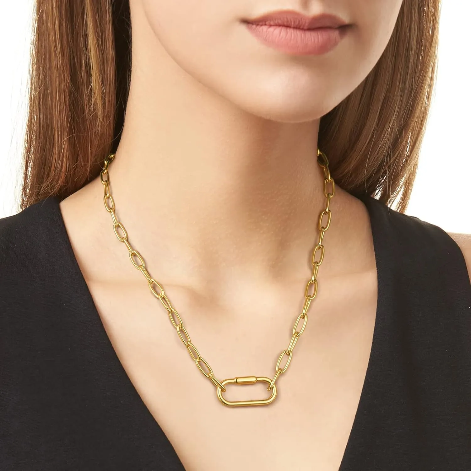 Planch Coin Multilayer Black Necklace:Gold Sliver Long Chain Necklace for Women 14k Gold Plated Lock Eye Snake Pendant Jewelry Gifts