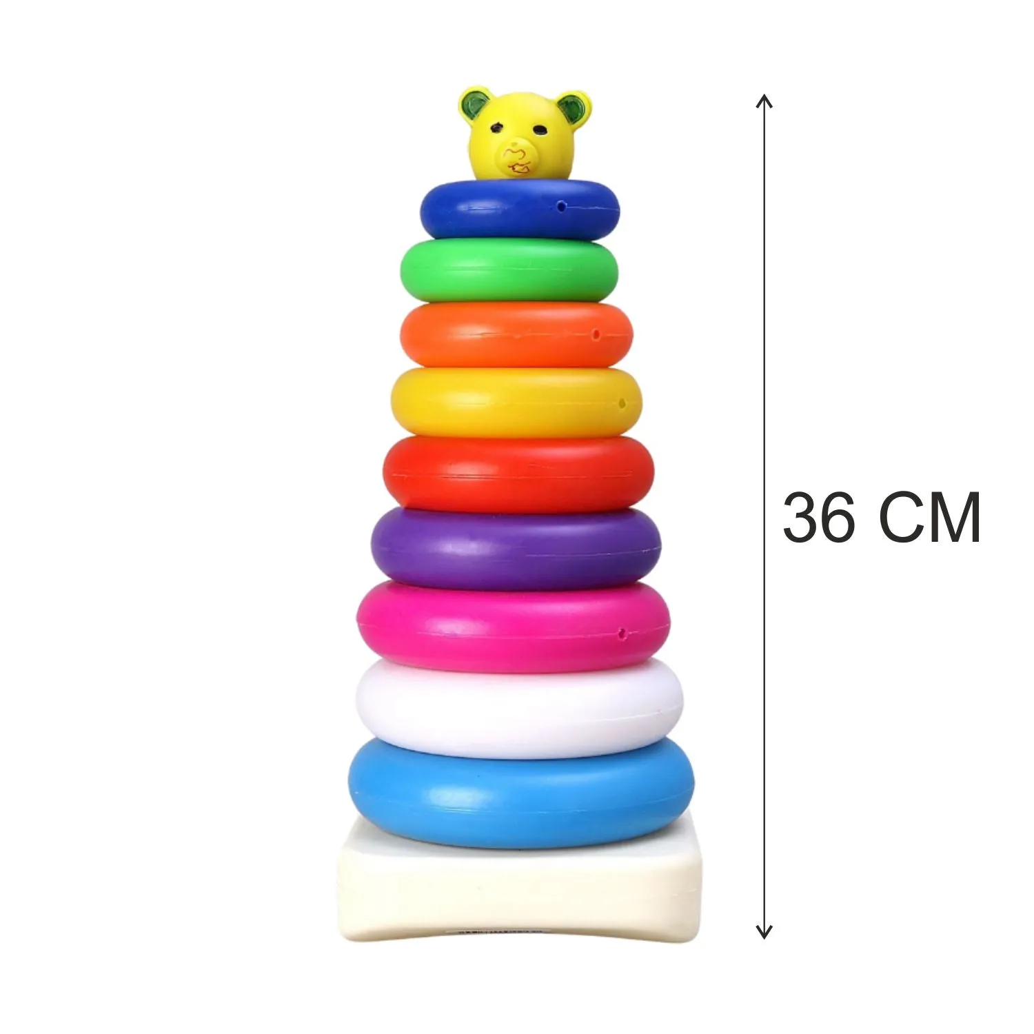 Plastic Baby Kids Teddy Stacking Ring Jumbo Stack Up Educational Toy 9pc