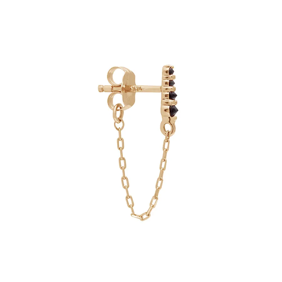 Pointe Harness Earring - 14k Gold & Black Diamond