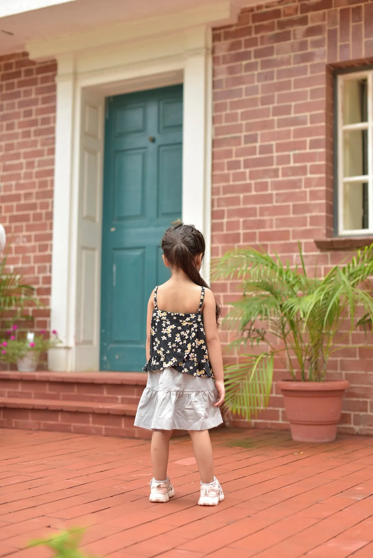 Poppy Black Ruffle Top