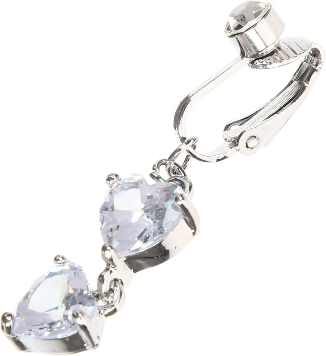 PRETYZOOM Unique Navel Ring Dangle Zircon Fake Belly Button Ring for Women Fashion Body Jewelry for Festivals