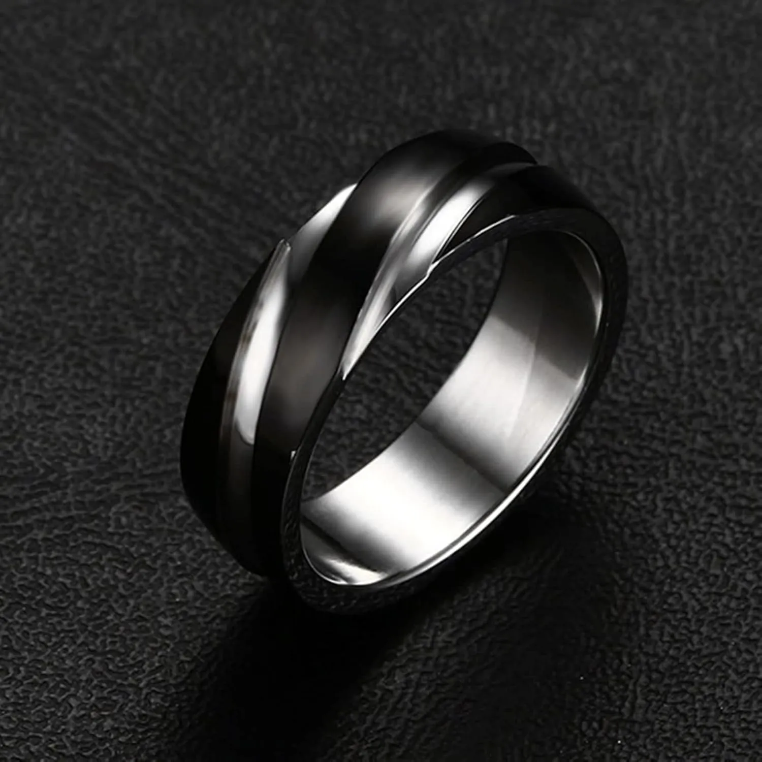 Promise Ring Engraving Couple Rings Promise,Couple Rings Stainless Steel Black Rose Gold Round Ring 6MM Anniversary Rings Couple