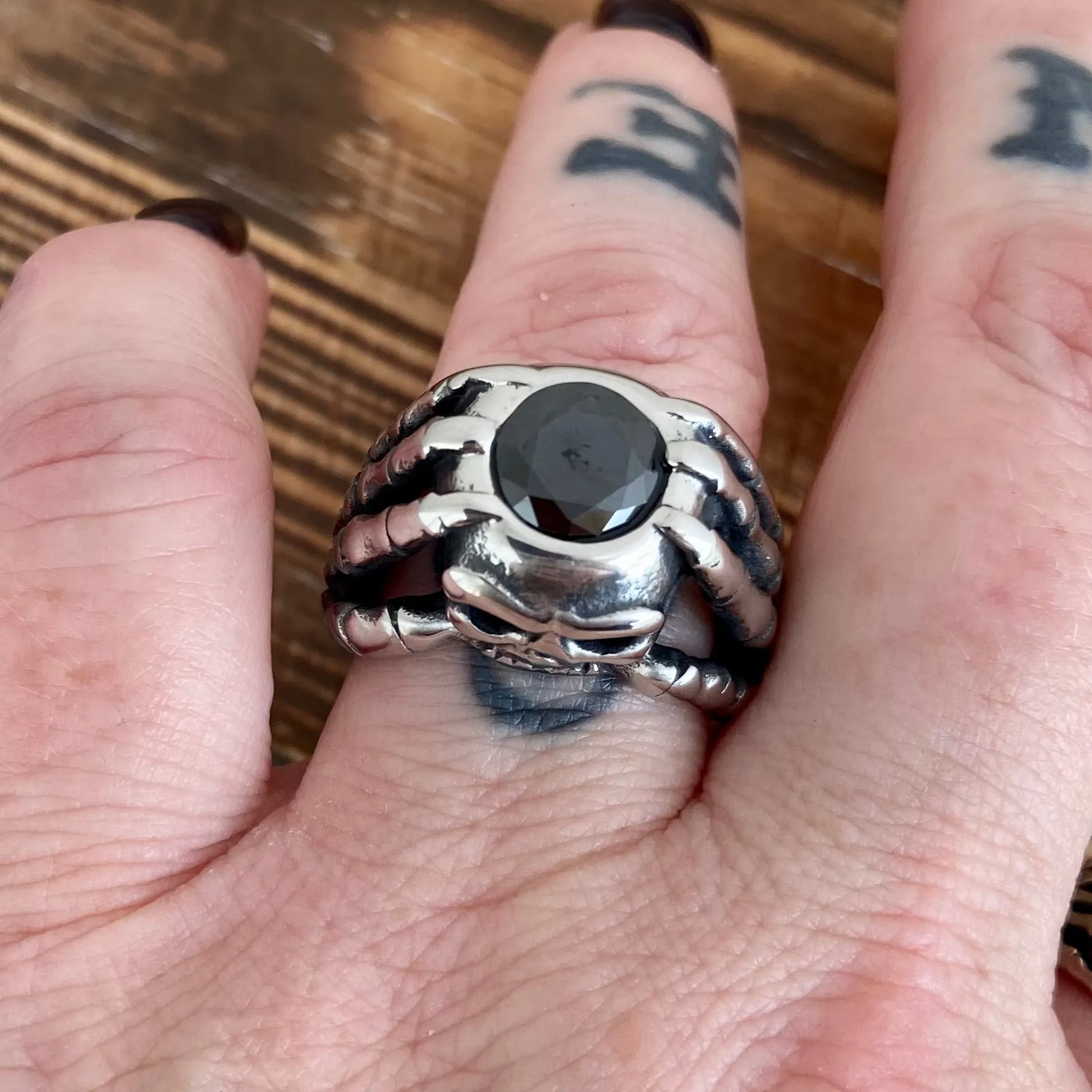 "Black Stone" - Skeleton Hands W/Blackstone - R212