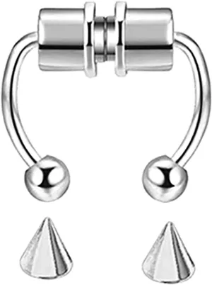 Rings 10mm Stainless Steel Hoop 316L Nose Nose Jewelry 16g Nose Rings for Women (Silver, One Size), W4ngVTac4