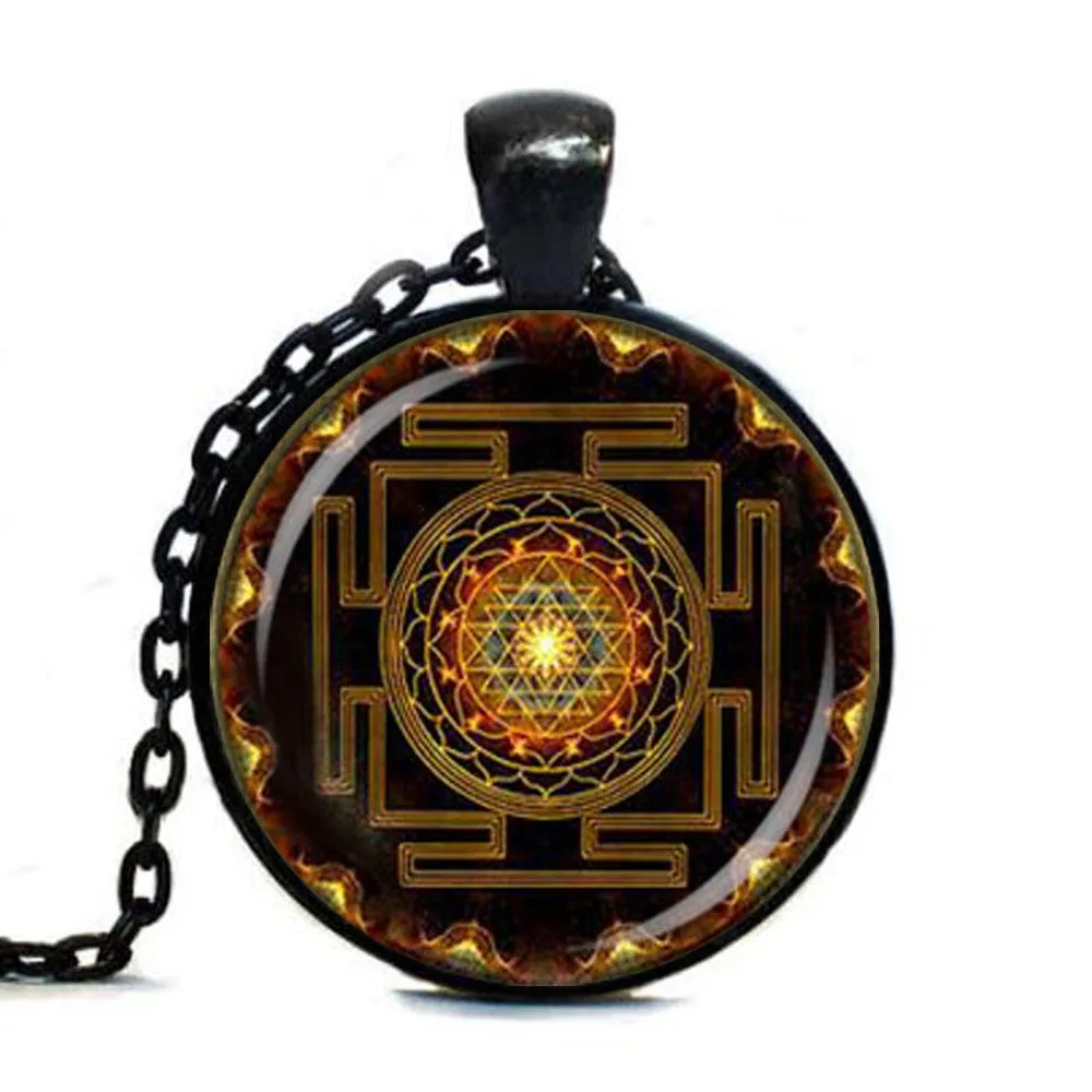 Sacred Sri Yantra Necklace   Pendant