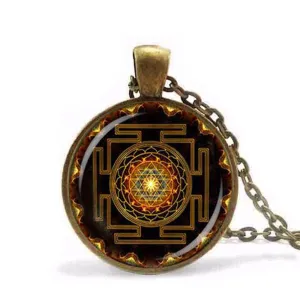Sacred Sri Yantra Necklace   Pendant