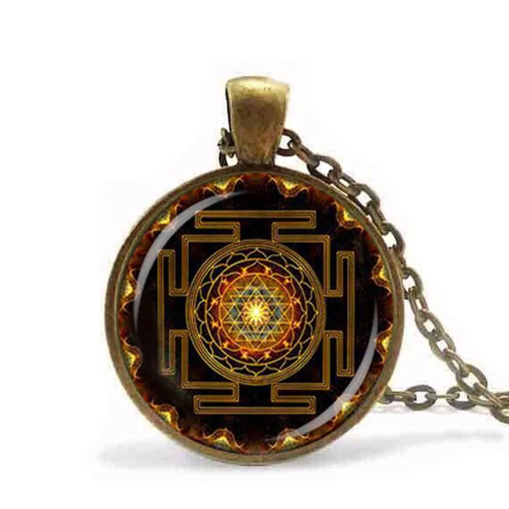 Sacred Sri Yantra Necklace   Pendant