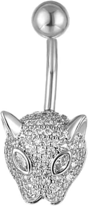 SAFIGLE Navel Piercing Ring Belly Rings for Women Animal Shape Navel Nails High Polished Jewelry