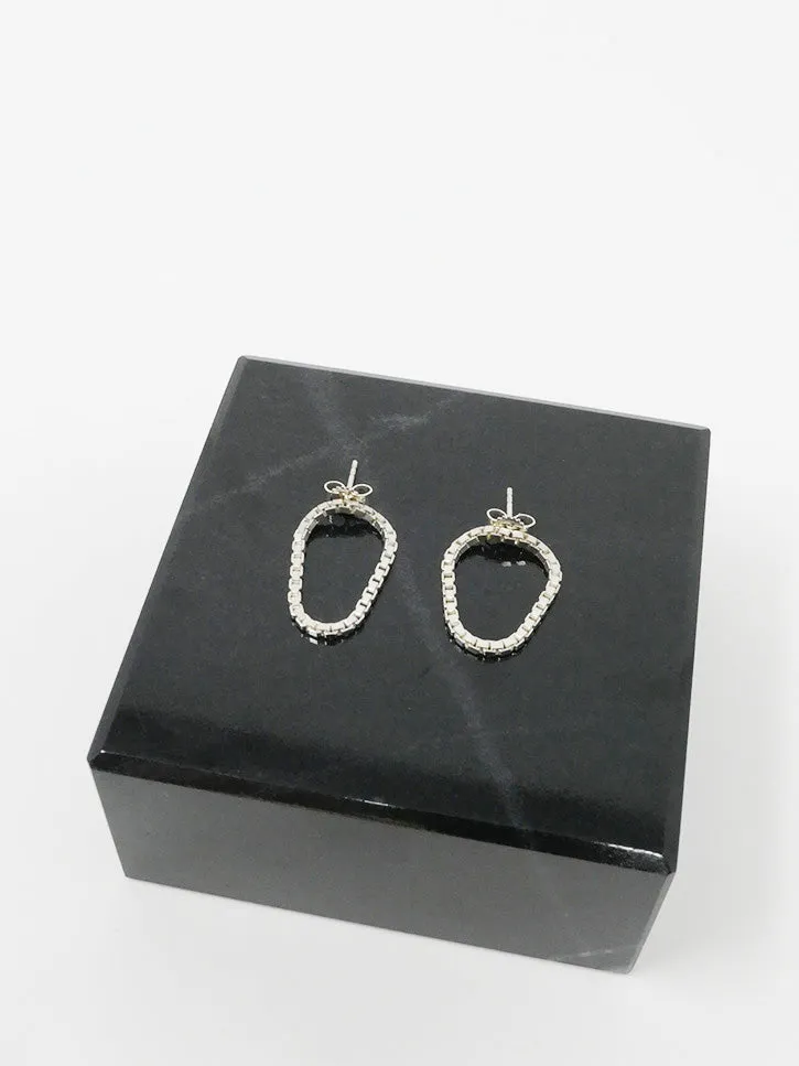 Saskia Diez Loop Earrings, Silver