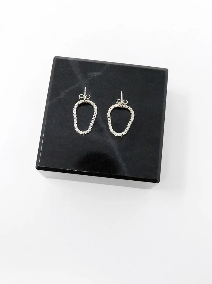 Saskia Diez Loop Earrings, Silver