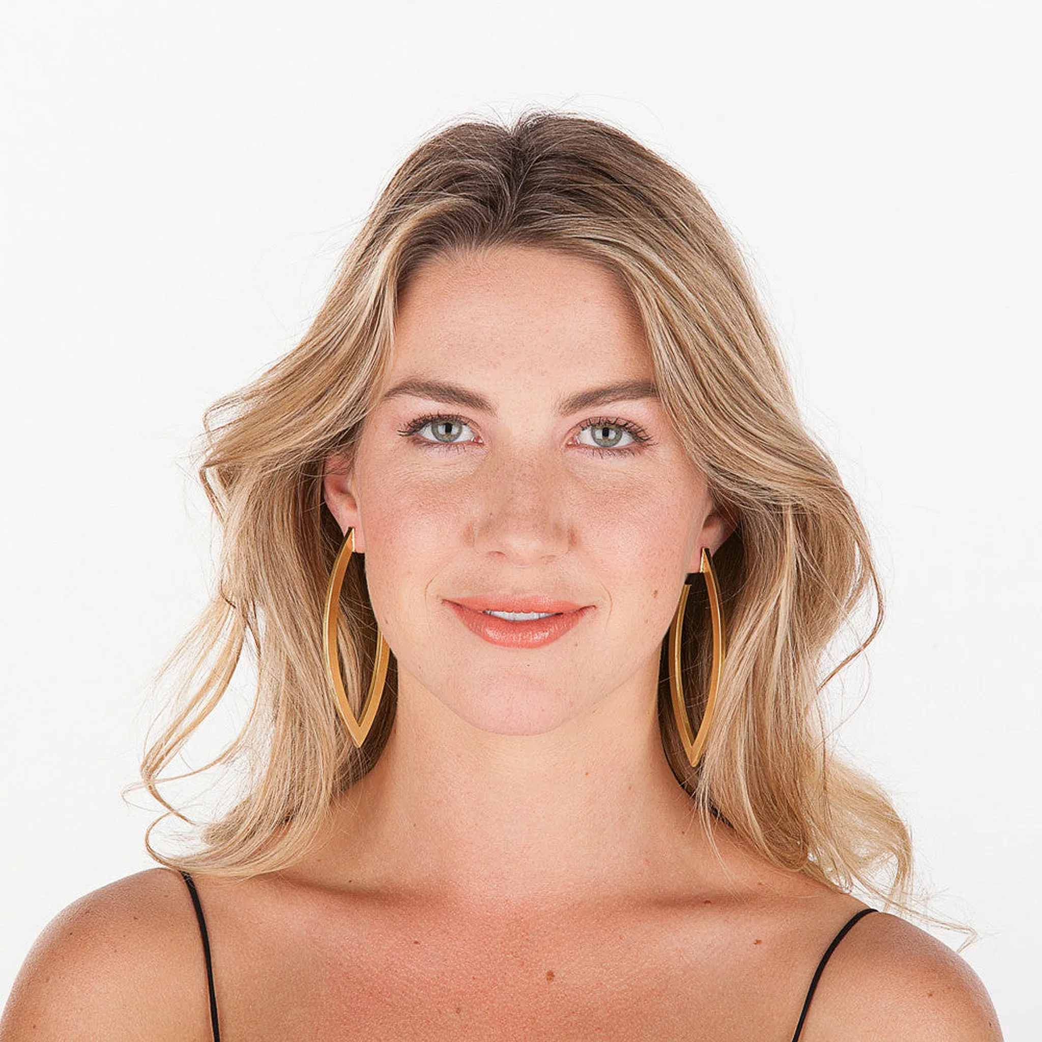 Sheila Fajl Wow Large Statement Hoop Earrings in 18k Brushed Gold Plated