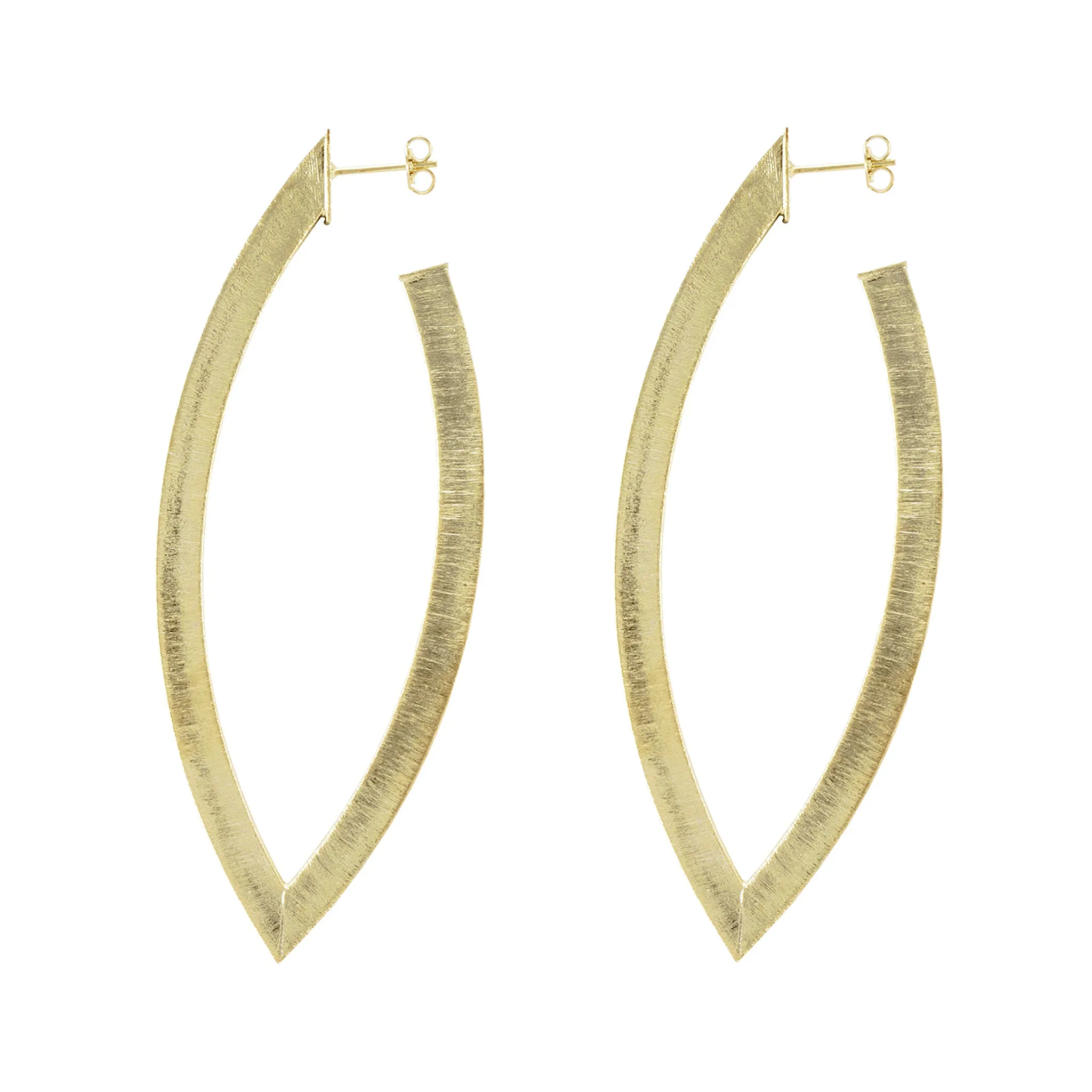 Sheila Fajl Wow Large Statement Hoop Earrings in 18k Brushed Gold Plated