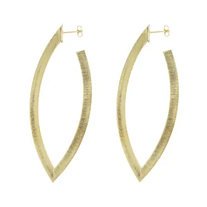 Sheila Fajl Wow Large Statement Hoop Earrings in 18k Brushed Gold Plated