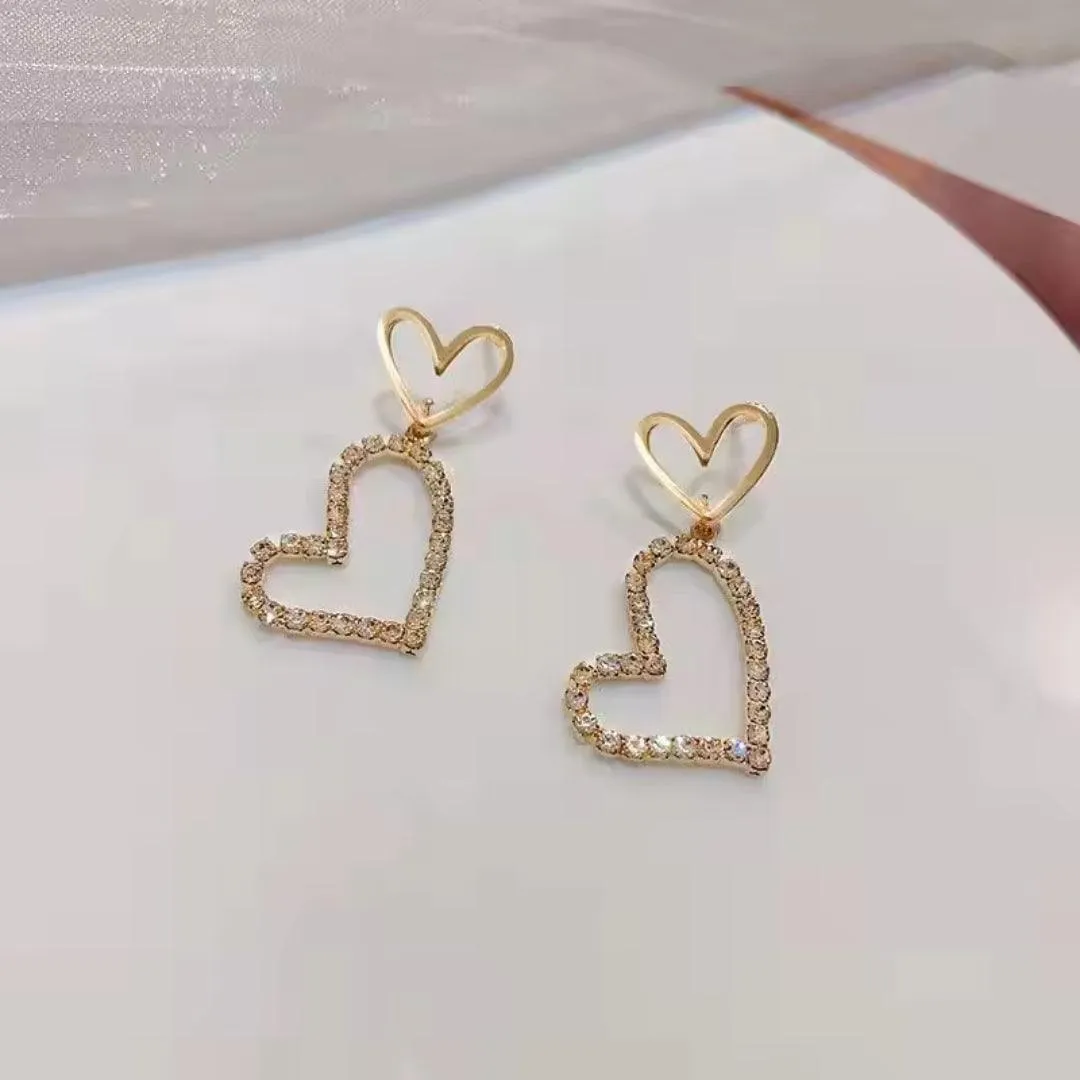Shining heart Latest  Earrings