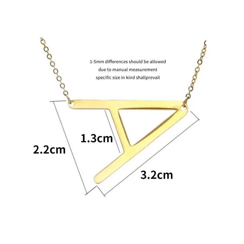 Sideway Alphabet Necklace