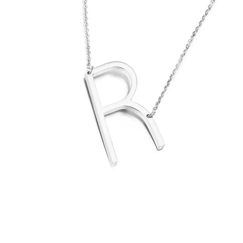 Sideway Alphabet Necklace