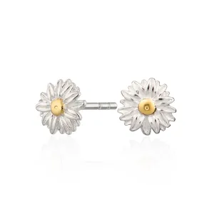 Silver Daisy Stud Earrings