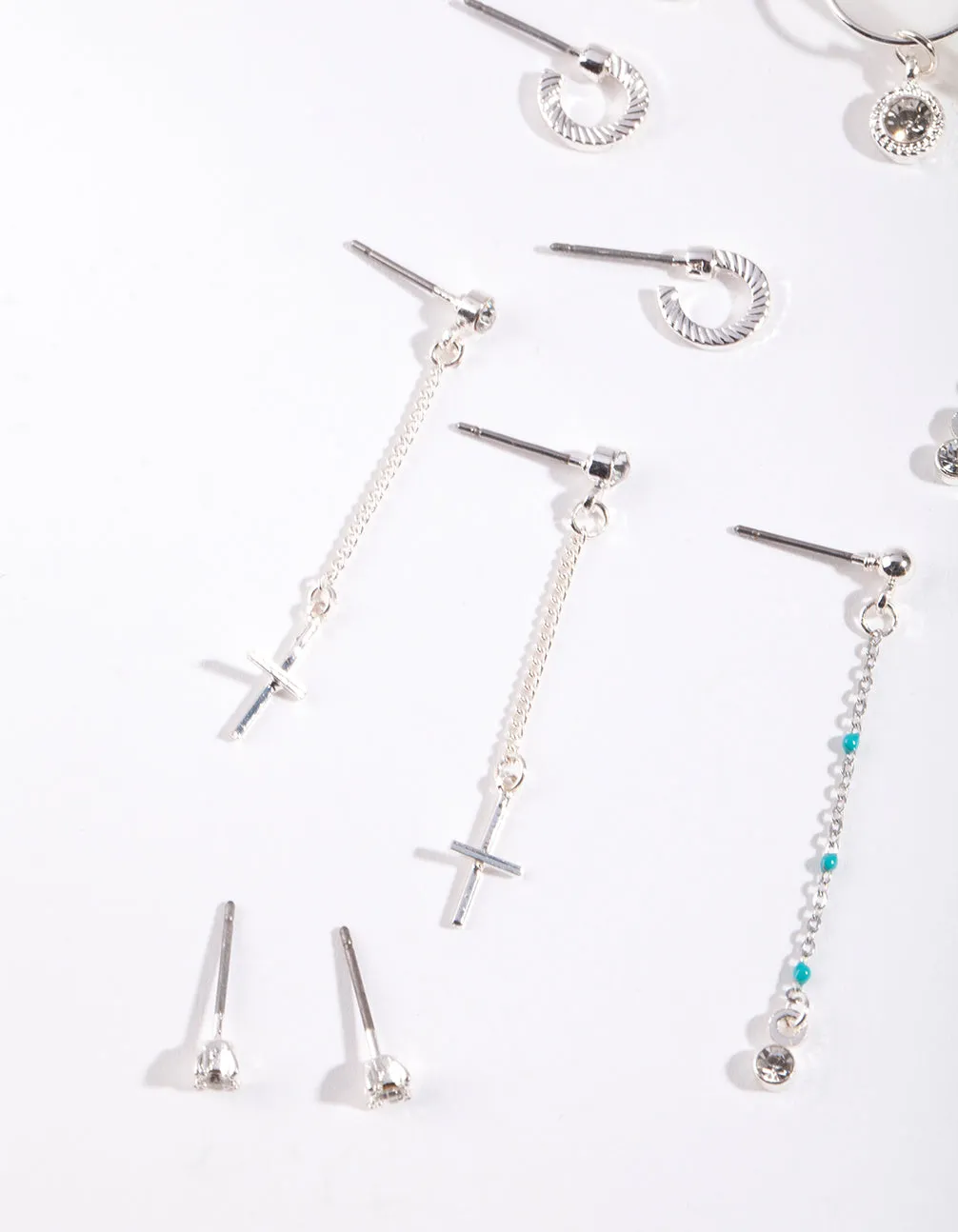 Silver Delicate Earring 6-Pack