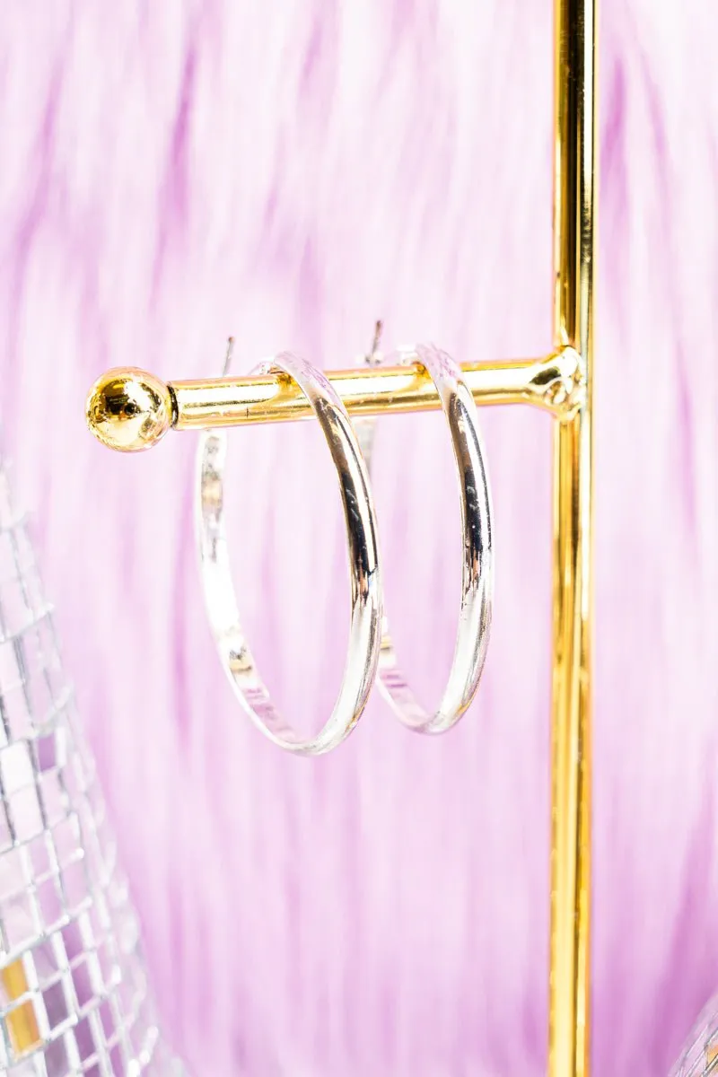 Silvertone Linnea Hoop Earrings