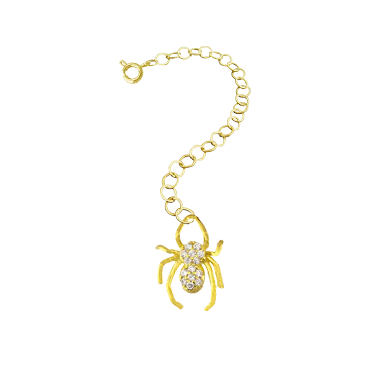 Small Hanging Web with Spider Necklace