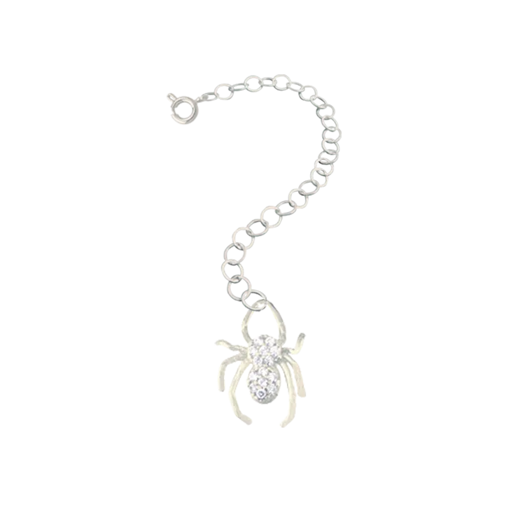 Small Hanging Web with Spider Necklace