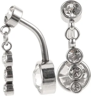 SOIMISS 2 pcs Rhinestone Belly Button Rings Decorative Navel Piercing Jewelry for Women Skin Friendly Chic Design for Parties Clubs and Beach Wear Enhance Your Fashion Sense