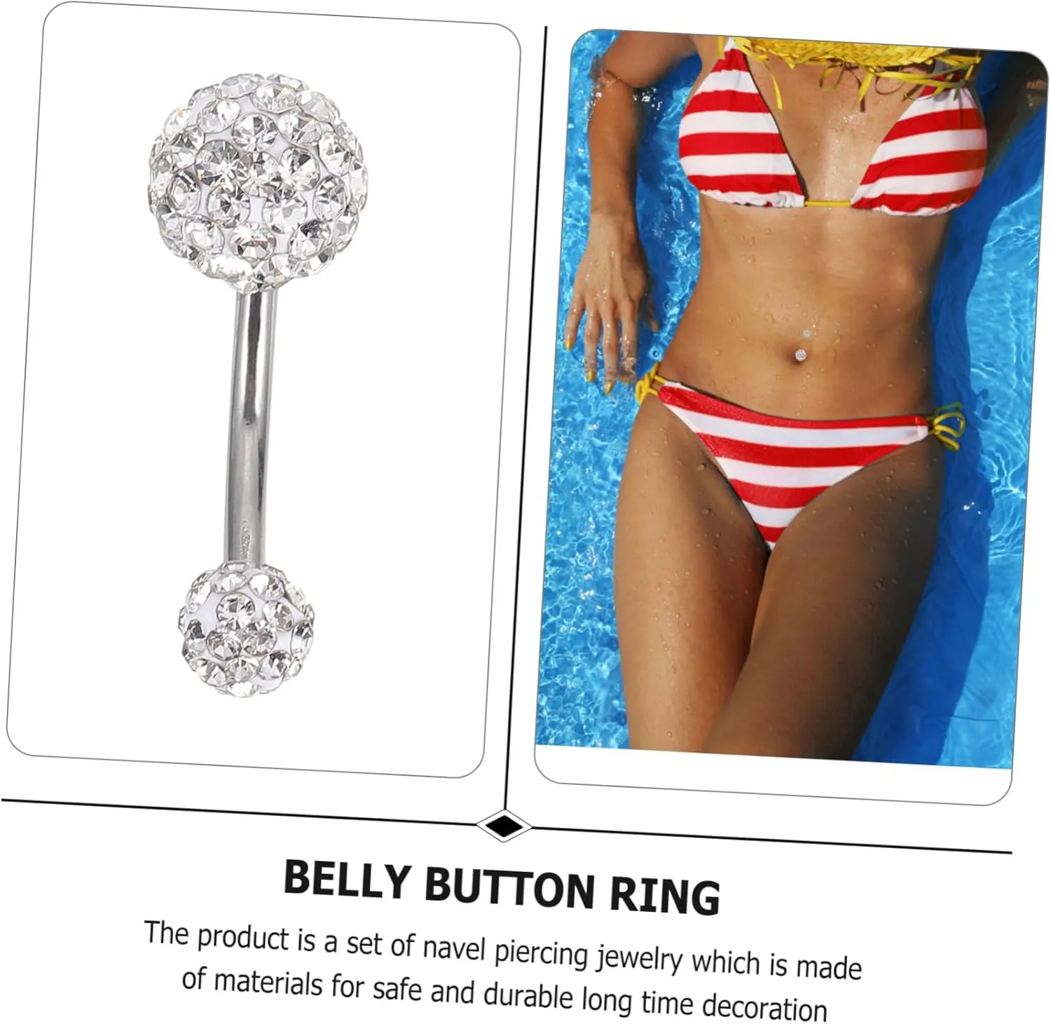 SOIMISS navel ring stud navel piercing bars body jewelry labret earring banana gothic belly stud Belly Piercing Studs optional piercings jewelry belly ring Stainless steel white 10 pcs