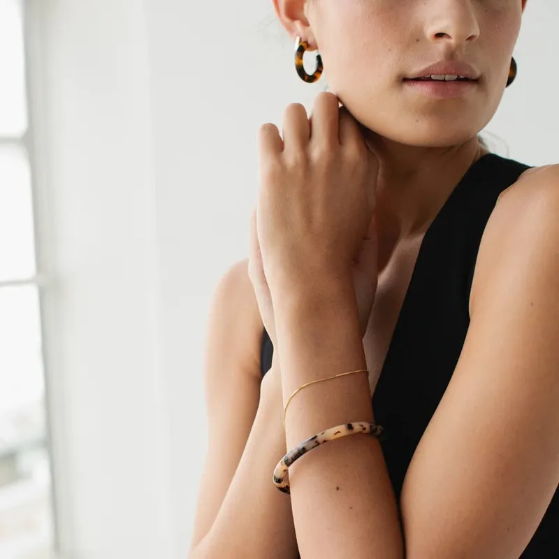 Sophie - Bold Bangle - Light Tort